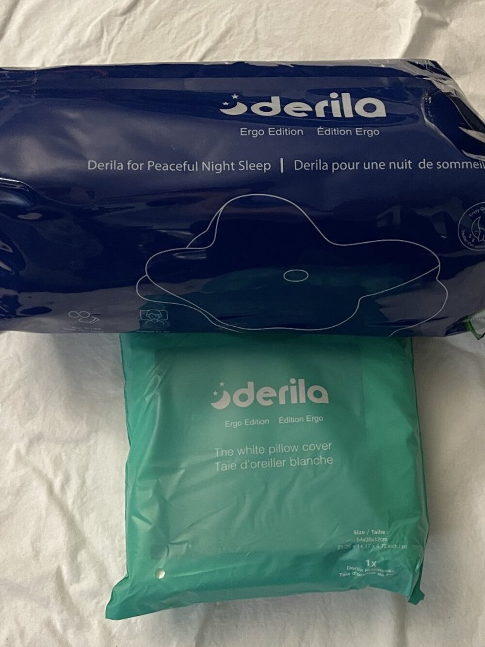 DERILA ERGO EDITION MEMORY FOAM PILLOW ORTHOPEDIC SUPPORT 26 x 14.7 x 4.72 NIP